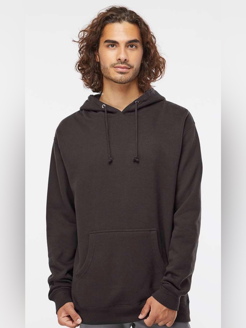 Men's Independent Grey Pullover Hoodie - Classic Casual Sweatshirt